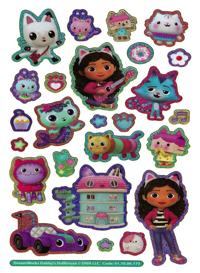 Paper Projects Gabby's Dollhouse Sparkly Reusable Stickers Official Licensed Product - Image 2